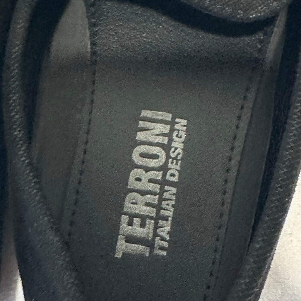Terroni Italian mens black loafers with metal detail size 12 Comfort Dress - Picture 4 of 5